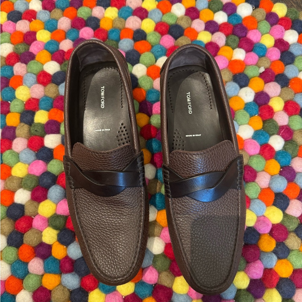 Tom Ford Brown Leather Loafers Slip-Ons.. Great Condition!!!